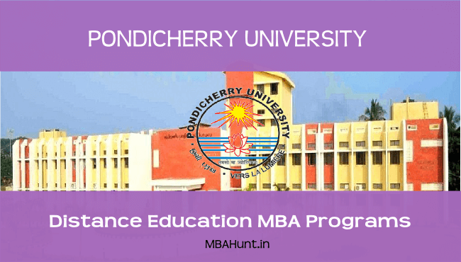 Pondicherry University Distance Education MBA 2024